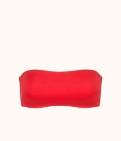 The Bandeau: Tomato Red -LuxeIntimates Store product flat front the bandeau top red 75a5b9d5 5b6c 4be0 868b 75855210820b